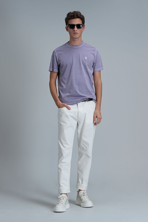 Sarder Erkek Basic Tişört Lila - 4