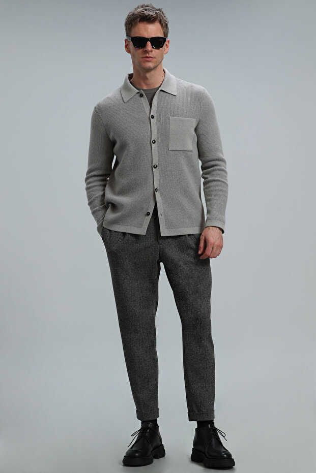 Solıd Erkek Hırka Vizon - 2