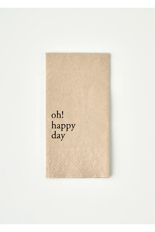 Oh Happy Day 100 Paper Napkins Brown (33X33 cm)