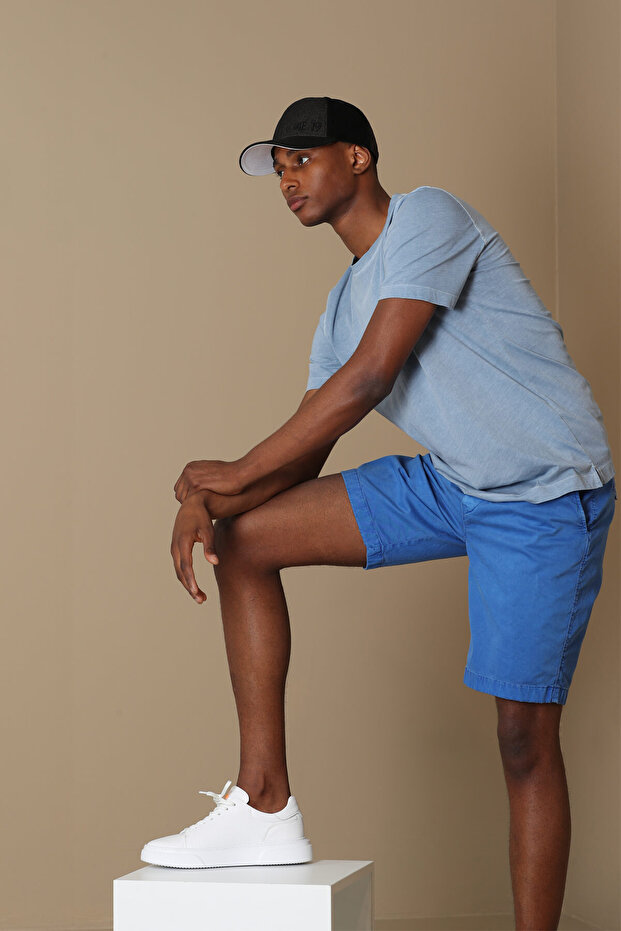 Sarder Erkek Basic Tişört Açık Mavi - 3