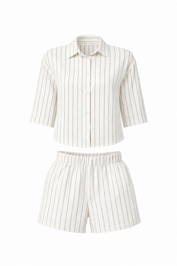 Gömlek Şortlu Keten TAKIM - 3