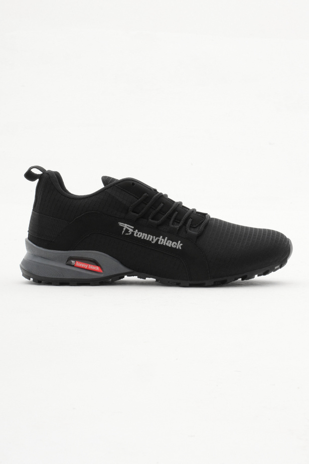 Unisex Black Smoked Comfortable Fit Thermo Sole Lace-Up Sneaker