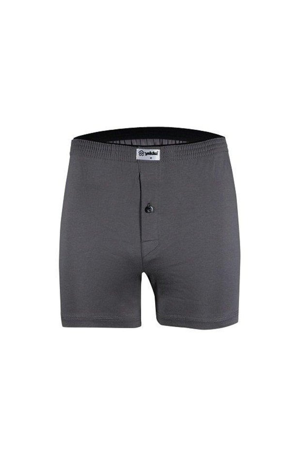 43 Men's Comfortable Loose Buttoned 100% Cotton Solid Color Towel Waist Single Classic Boxer