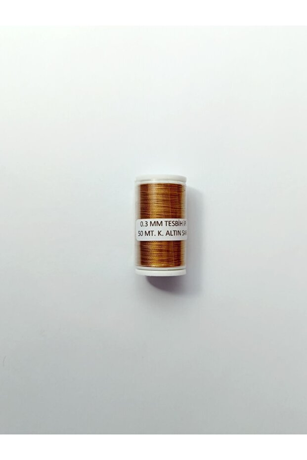 50 Meters Dark Golden Yellow 0.3 mm Thin Prayer Bead String