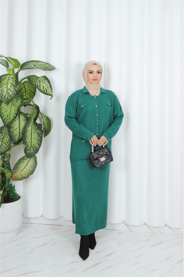 Pocket Detail Skirt Kit Set