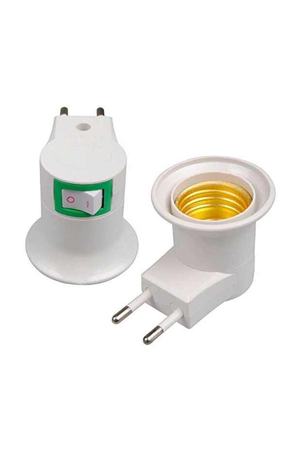 Fişli Aç-kapa E27 Ampül Duyu - 3