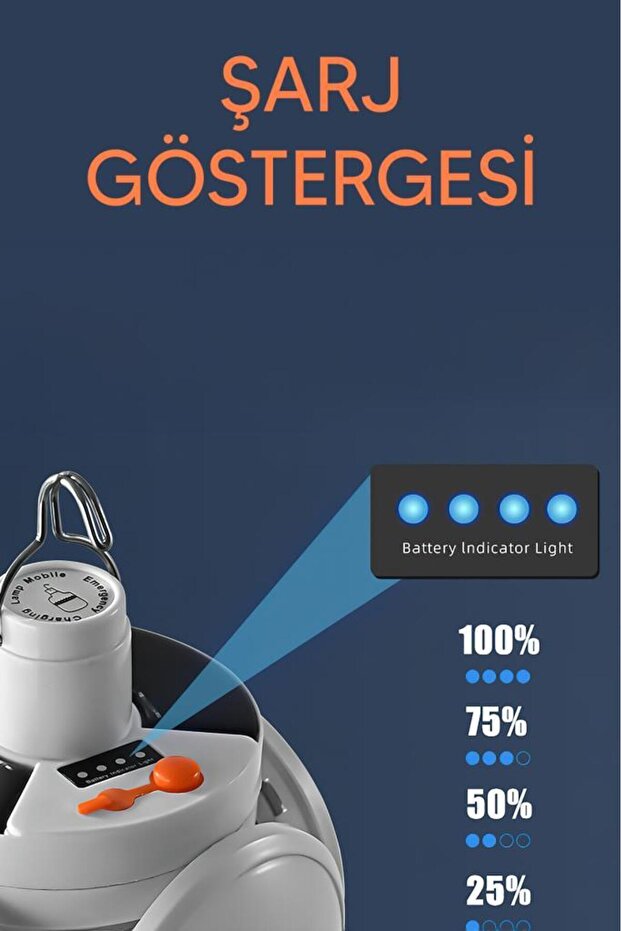 Şarjlı Katlanabilir Solar Lamba - 6