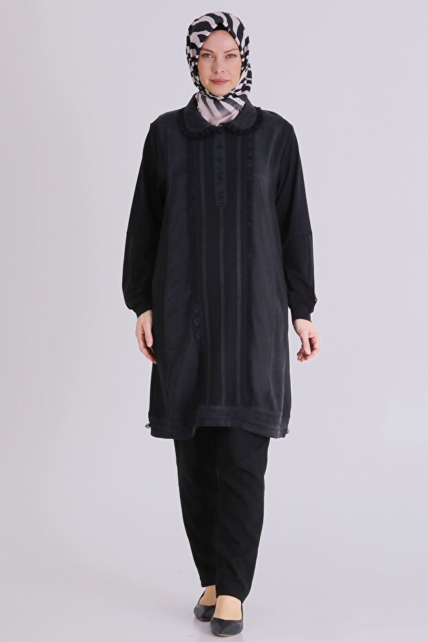 Plus Size Hijab Tunic 20138 Black