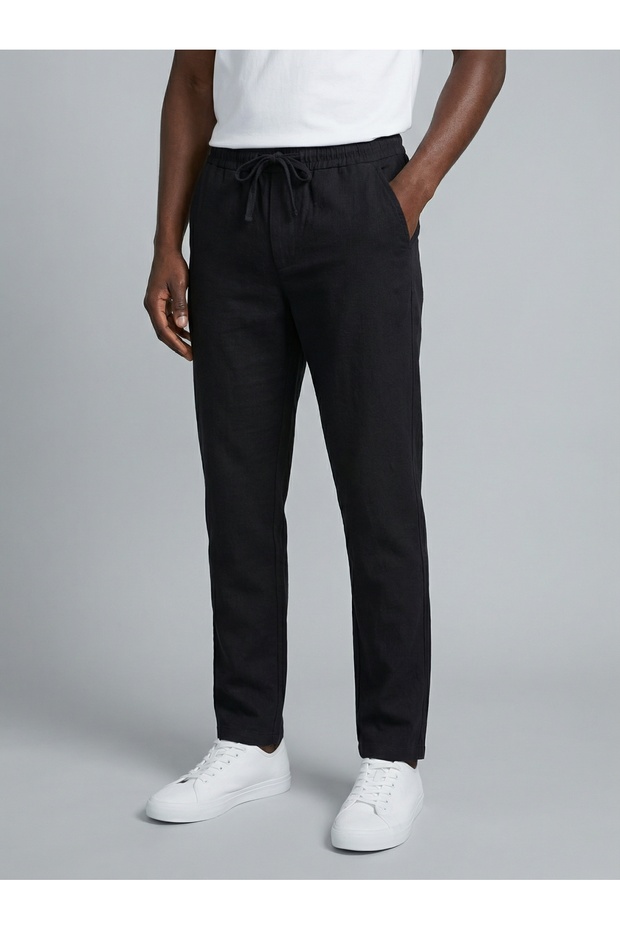 BAGGY ELASTIC WAIST Linen PANTS K2011KP