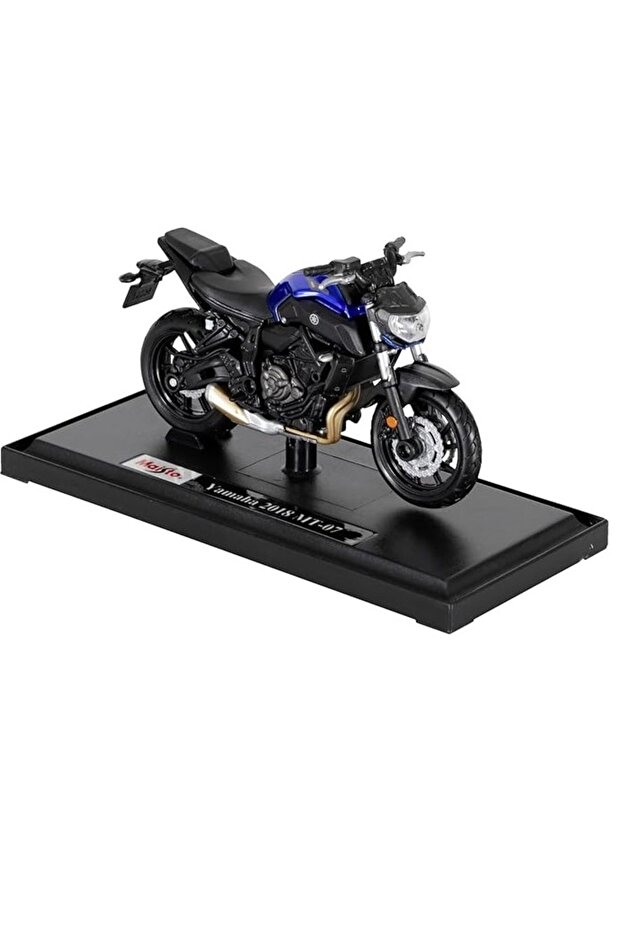 Genel Markalar YAMAHA 2018 MT-07 MODEL MAVİ SERGİLEME STANDLI 1/18 ÖLÇEK MOTORSİKLET