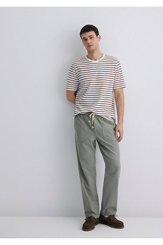 Green Lyocell Trousers 0010156-71484