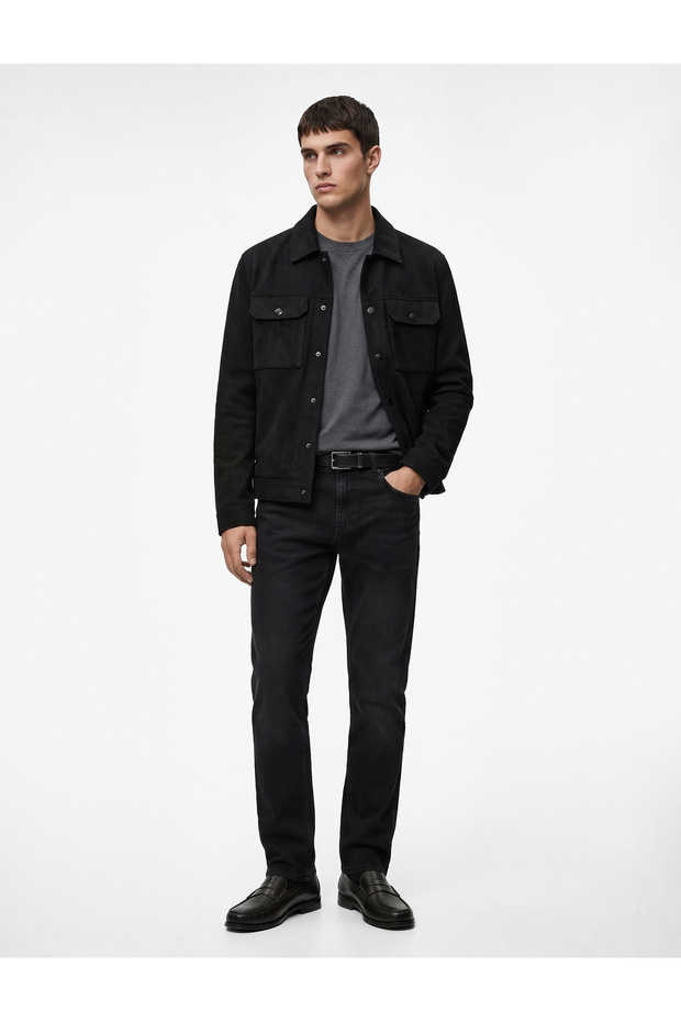 Cotton Regular Waist Slim Fit Jean Pants - Brad Jean