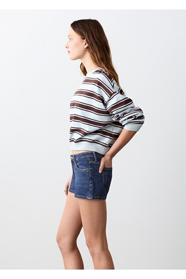 Düşük bel mini şort - 6