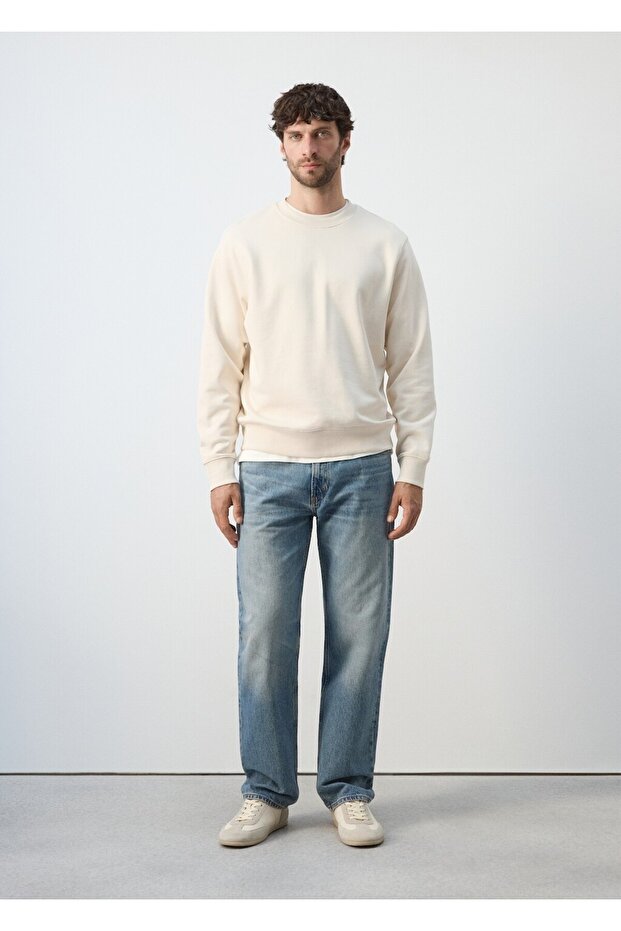 Regular kesim %100 pamuklu sweatshirt - 2