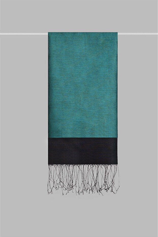 İpekli Çift Kat Tüllü Şal - 1