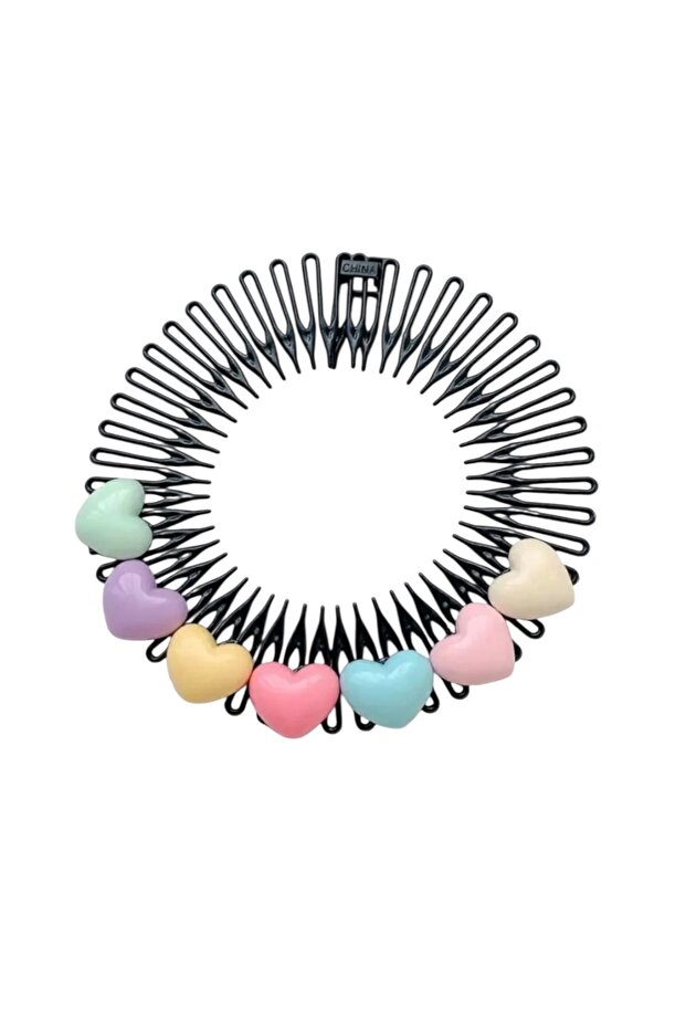 Flexible Spring Ghost Crown Buckle with Colorful Heart Figure
