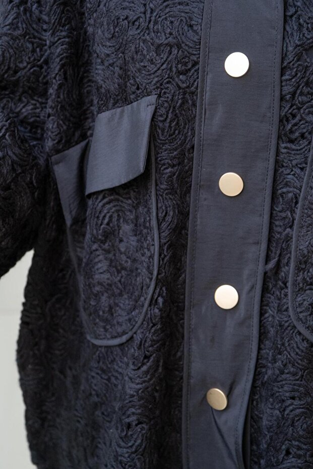 سترة شفافة منقوشة بالحياكة - 3