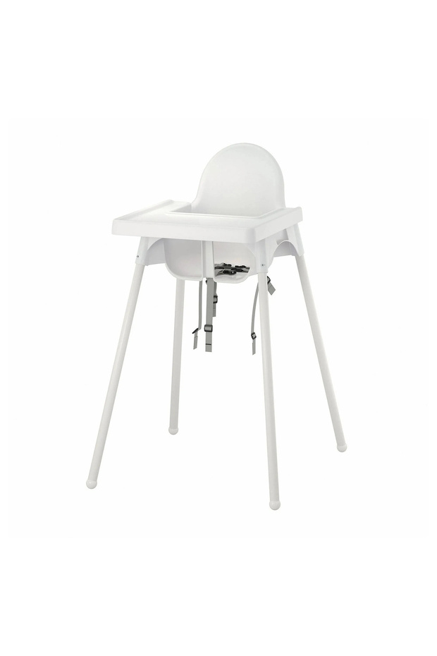IKEA Unisex Beyaz Antilop Tepsili Mama Sandalyesi