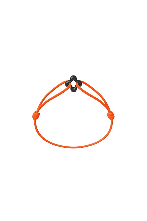Mini Black Clover Cord Bracelet
