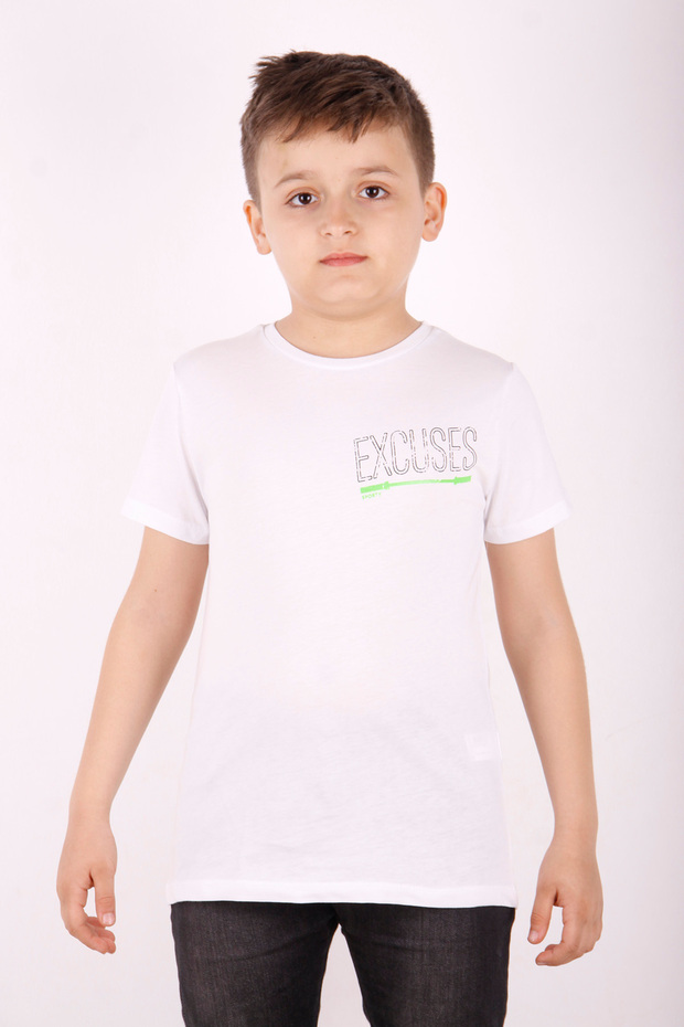 Boy's Printed Crew Neck Short Sleeve T-Shirt