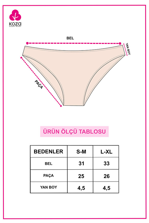 Kadın Pamuklu Basic Külot - 7