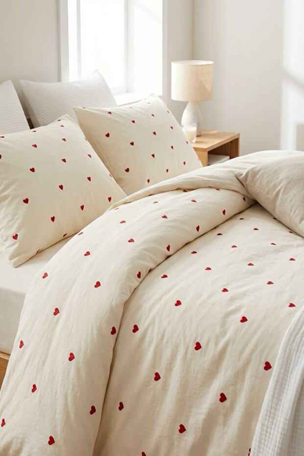 Heart Double Duvet Cover Set (Without Sheet)