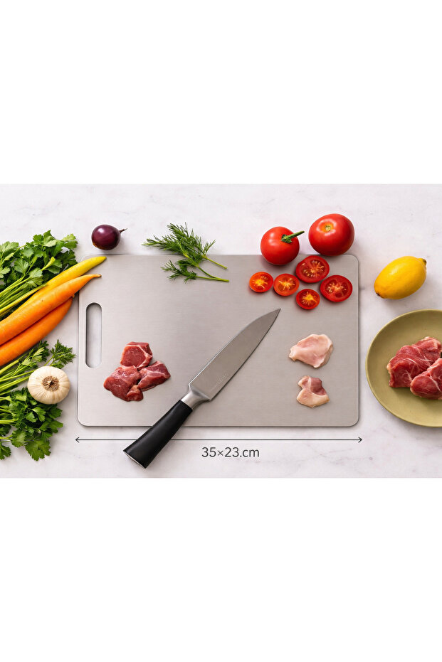 Stainless Steel Cutting Board 35 × 23 cm