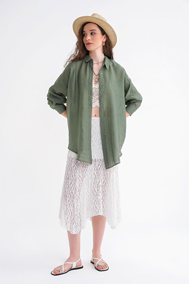 Mixray oversized button-down shirt - 2