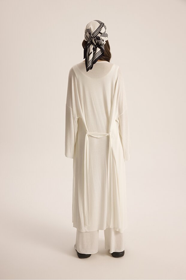 Raina Ekru Kimono Basic Üçlü Takım - 5