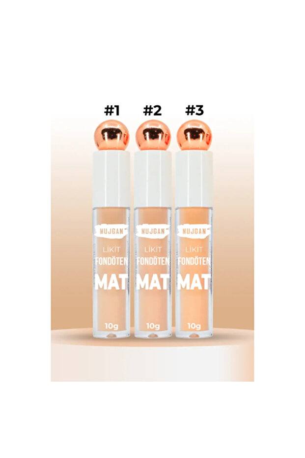 3-Piece Matte Finish Liquid Foundation Set