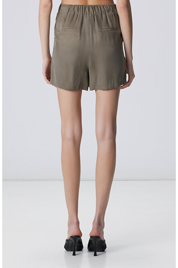 Haki Cupro Şort - 4