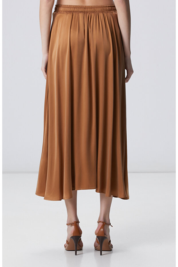 Camel Maksi Cupro Etek - 4