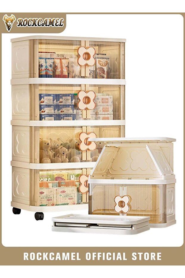 Multifunctional Folding Storage Cabinet,Toy Storage Box, Snacks Locker (60*36*118CM)