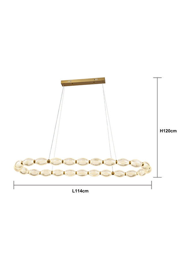 Aspen Sıralı Eskitme Sarkıt Led Avize - 7
