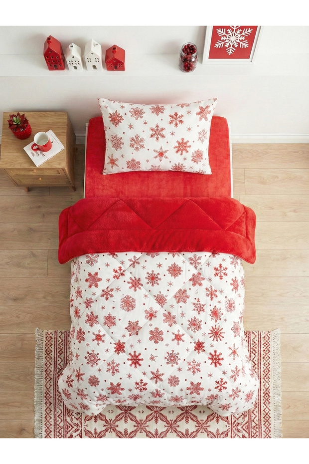 طقم لحاف ويلسوفت منقوش لشخص واحد (بدون ملاءات) كار - 1