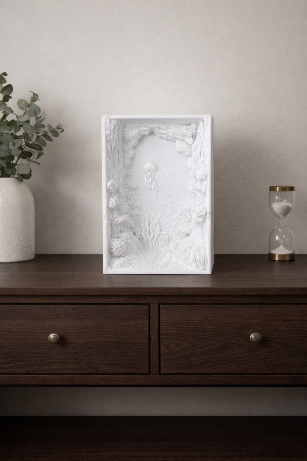 Led Lighted 3D Ocean Table Lamp – Decorative Tabletop Night Light