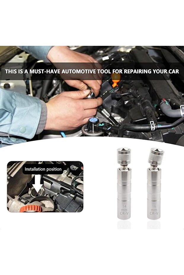 مجموعة مفاتيح شمعات الإشعال، أدوات صيانة سيارات متعددة الوظائف، مجموعة مفاتيح شمعات إشعال متينة - 7