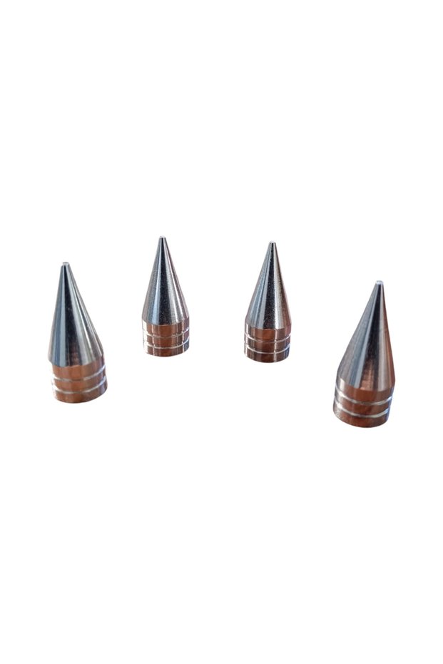 Aluminum Pointed Valve Cover Chrome 4-Piece 32mm