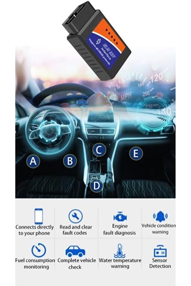 محول ماسح ضوئي بلوتوث ELM327 OBD2 OBDII لقراءة رموز الأعطال لأنظمة iOS وAndroid وWindows، تشخيص أعطال السيارات - 6