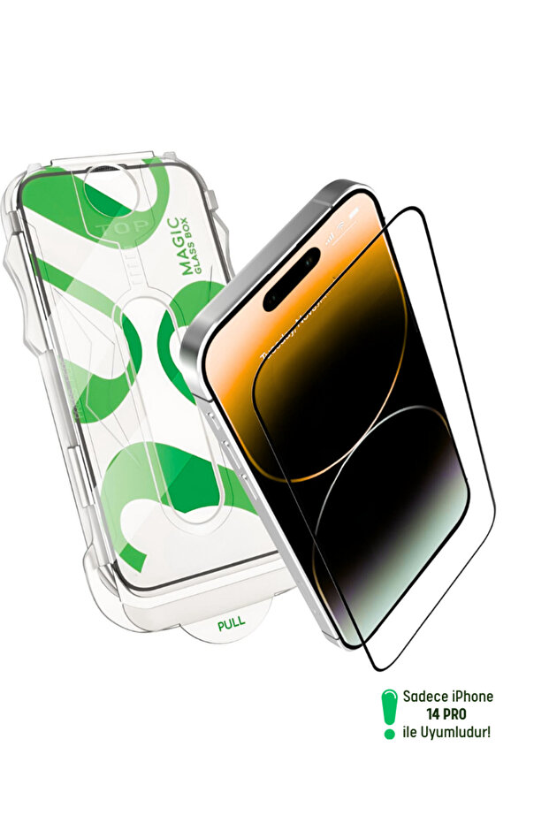 [E-Pro] 5D Platinum Full Coverage Glass Screen Protector Compatible with iPhone 14 Pro with Easy Installation Tool