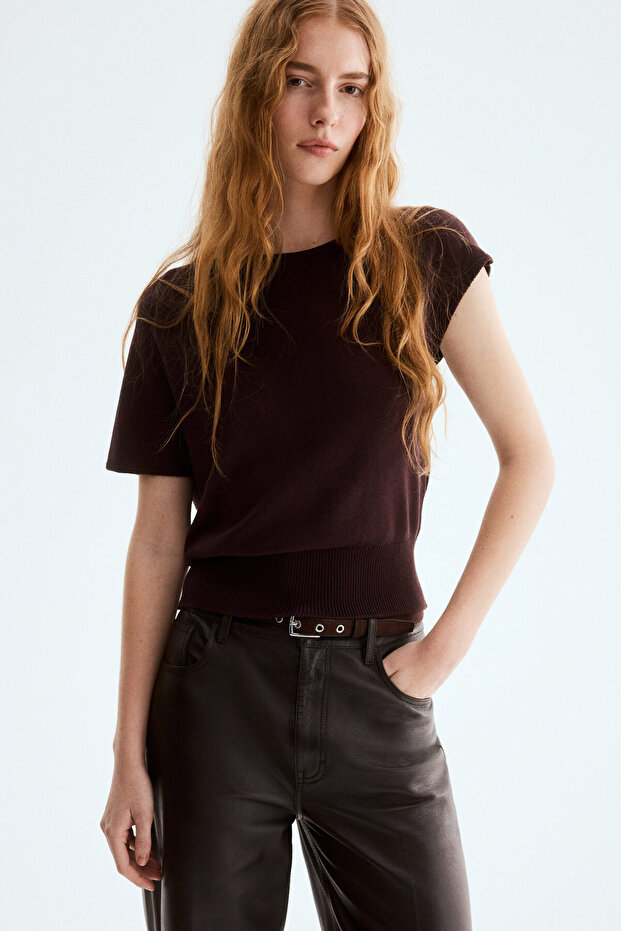 Tek Omuzlu İnce Triko Üst - 1