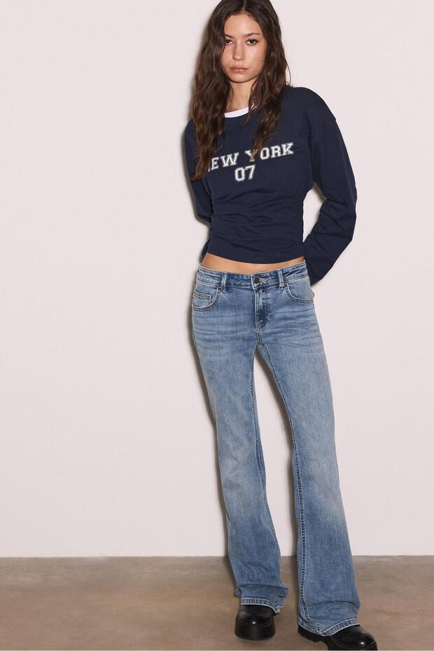 Düşük bel çan paça jean - 1