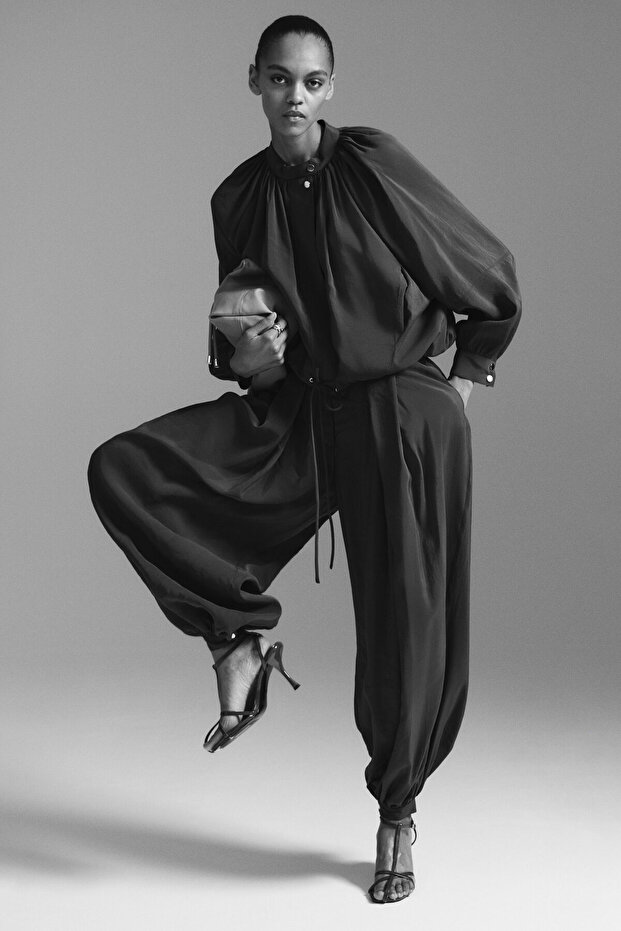 Balon Paçalı Modal Pantolon - 1