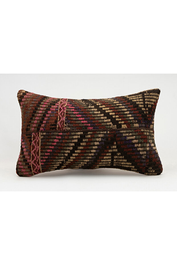 Vintage Throw Pillow Cover Made from Handmade Rug, Wool, 30X50 cm