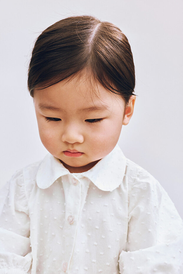 Pamuklu Plumeti Bluz - 2