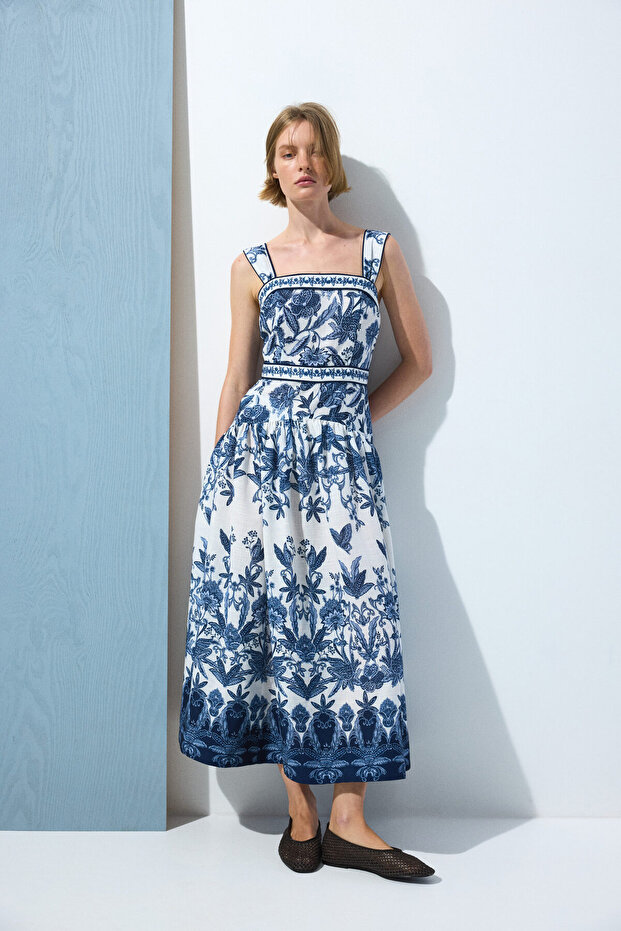 Bağcık Detaylı Elbise - 2