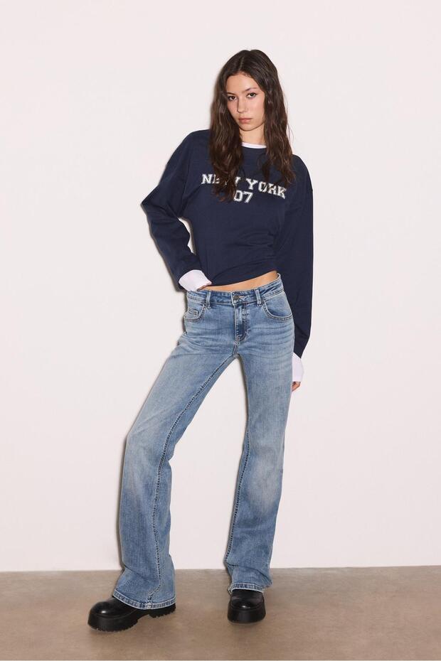 Düşük bel çan paça jean - 2