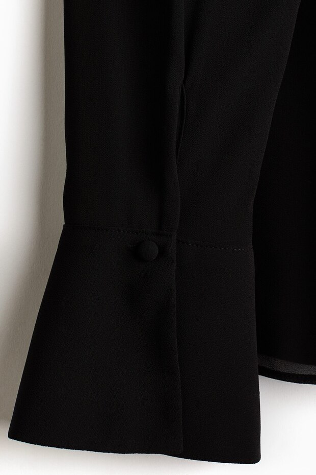 Şal Yakalı Bluz - 7