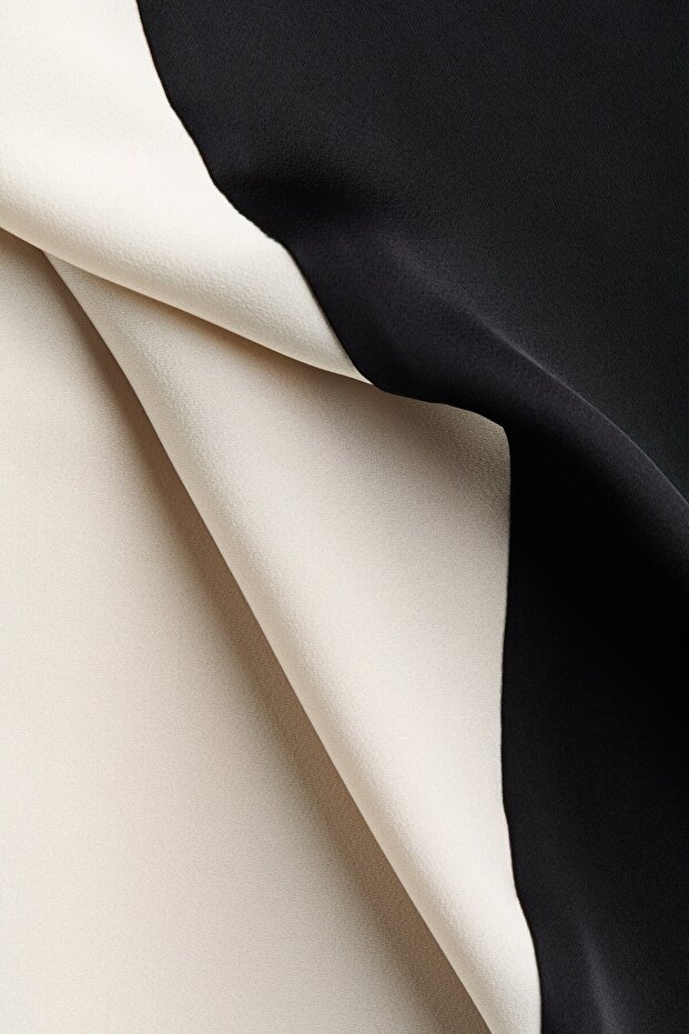 Saten Kaftan Elbise - 4