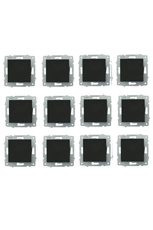Grano Black Key Mechanism | Frameless | 12-Pack | In-Wall Electrical Switch